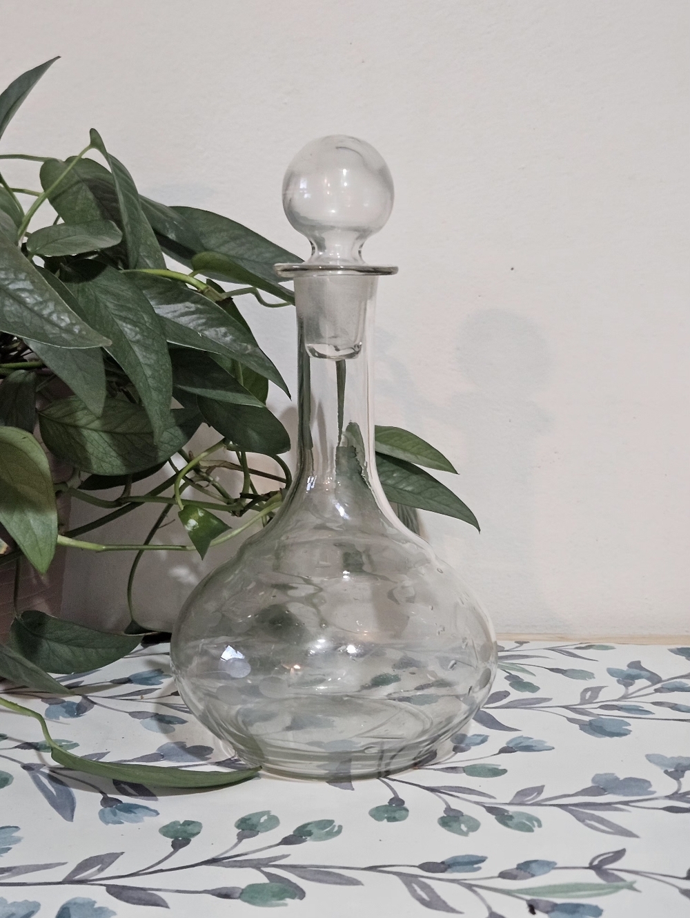 Vintage Glass Wine Decanter Carafe